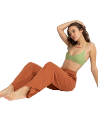 The Billabong Womens That Smile Trousers in Golden Brown