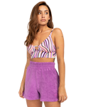 The Billabong Womens Clear Waters Walkshorts in Bright Orchid