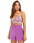 The Billabong Womens Clear Waters Walkshorts in Bright Orchid