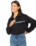 The Billabong Womens Holiday Fleece Jacket in Blacks