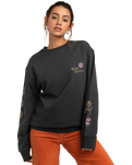 The Billabong Womens After Surf Sweatshirt in Off Black