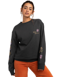 The Billabong Womens After Surf Sweatshirt in Off Black