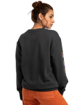 The Billabong Womens After Surf Sweatshirt in Off Black