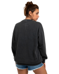 The Billabong Womens Follow The Crew Sweatshirt in Off Black