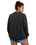 The Billabong Womens Follow The Crew Sweatshirt in Off Black