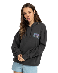 The Billabong Womens Time To Shine Hoodie in Off Black