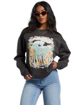 The Billabong Womens Waves Are Calling Sweatshirt in Off Black