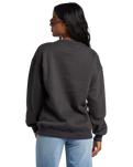 The Billabong Womens Waves Are Calling Sweatshirt in Off Black