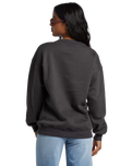 The Billabong Womens Waves Are Calling Sweatshirt in Off Black