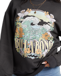 The Billabong Womens Waves Are Calling Sweatshirt in Off Black