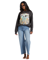 The Billabong Womens Waves Are Calling Sweatshirt in Off Black