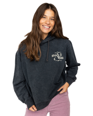 The Billabong Womens Snake Mantra Hoodie in Off Black