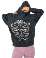 The Billabong Womens Snake Mantra Hoodie in Off Black