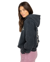 The Billabong Womens Snake Mantra Hoodie in Off Black