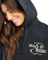 The Billabong Womens Snake Mantra Hoodie in Off Black