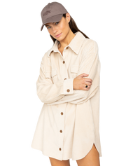 The Billabong Womens Winter Ocean Shirt Dress in White Cap