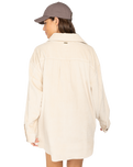 The Billabong Womens Winter Ocean Shirt Dress in White Cap