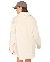 The Billabong Womens Winter Ocean Shirt Dress in White Cap