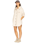 The Billabong Womens Winter Ocean Shirt Dress in White Cap