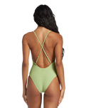 The Billabong Womens Tanlines Sage One Piece Swimsuit in Palm Green