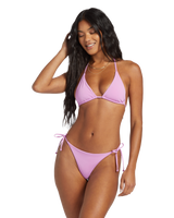 The Billabong Womens Sol Searcher Triangle Bikini Top in Lush Lilac