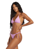 The Billabong Womens Sol Searcher Triangle Bikini Top in Lush Lilac