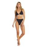 The Billabong Womens Sol Search Ava Tank Bikini Top in Black Pebble