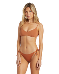 The Billabong Womens Sol Searcher Tie Side Tropic Bikini Bottoms in Golden Brown