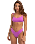 The Billabong Womens Sol Searcher Fiji Bikini Bottoms in Bright Orchid