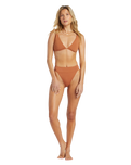 The Billabong Womens Sol Search Aruba Bikini Bottoms in Golden Brown