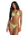 The Billabong Womens Tanlines Tie Side Tropic in Palm Green