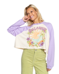 The Billabong Womens Beach Boyfriend Baseball T-Shirt in Lilac Breeze