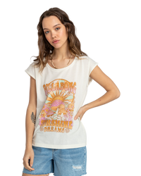 The Billabong Womens All Night T-Shirt in Salt Crystal