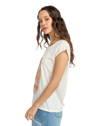 The Billabong Womens All Night T-Shirt in Salt Crystal