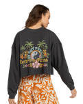 The Billabong Womens Beach Boyfriend Crop T-Shirt in Black Sands
