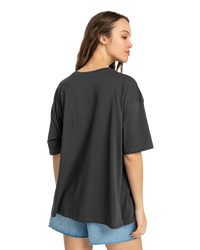 The Billabong Womens Warm Waves T-Shirt in Off Black