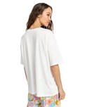 The Billabong Womens Wake Up And Stoke T-Shirt in Salt Crystal