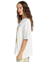 The Billabong Womens Wake Up And Stoke T-Shirt in Salt Crystal