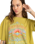 The Billabong Womens Sunrise On The Horizon T-Shirt in Green Envy