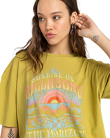 The Billabong Womens Sunrise On The Horizon T-Shirt in Green Envy