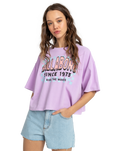 The Billabong Womens Since 73 T-Shirt in Peaceful Lilac