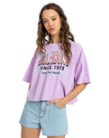 The Billabong Womens Since 73 T-Shirt in Peaceful Lilac