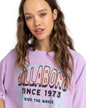 The Billabong Womens Since 73 T-Shirt in Peaceful Lilac