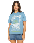 The Billabong Womens Lost In Bliss T-Shirt in Blue Shadow