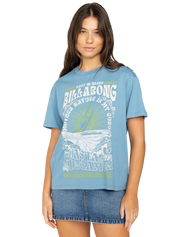 The Billabong Womens Lost In Bliss T-Shirt in Blue Shadow