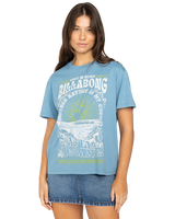 The Billabong Womens Lost In Bliss T-Shirt in Blue Shadow