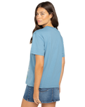 The Billabong Womens Lost In Bliss T-Shirt in Blue Shadow