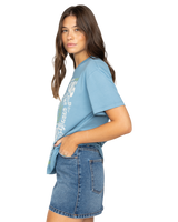 The Billabong Womens Lost In Bliss T-Shirt in Blue Shadow