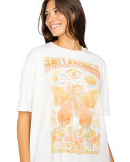 The Billabong Womens Love Is All T-Shirt in Salt Crystal