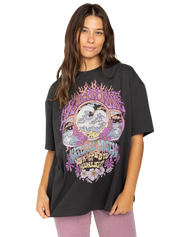 The Billabong Womens Natural Mystic T-Shirt in Off Black